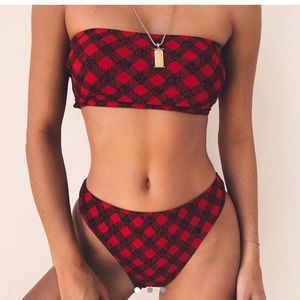 ISO!!! Tiger Mist Plaid Hayley Bikini Set